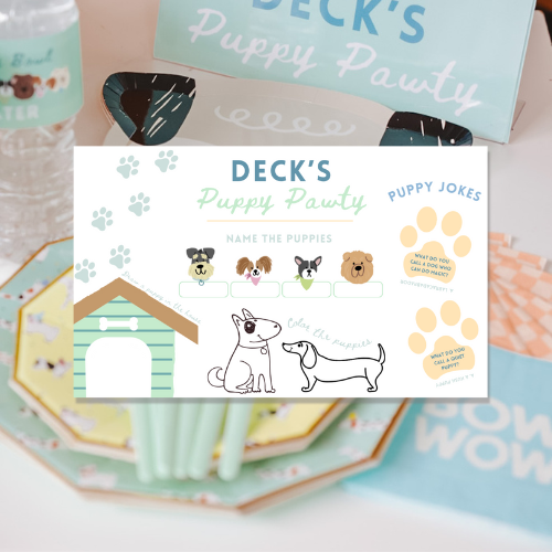 Puppy Pawty Customizable Placemat