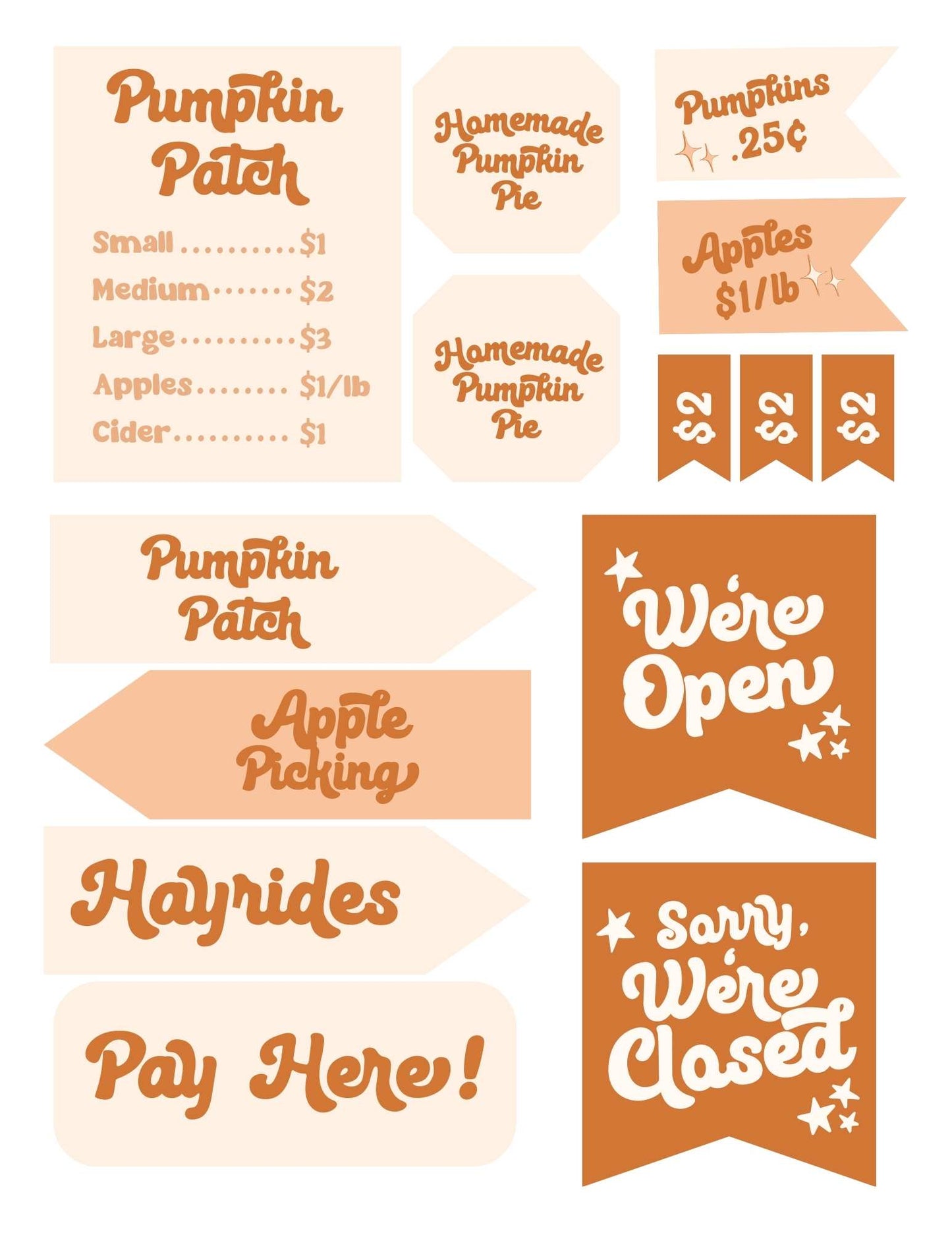 FREEBIE Mini Pumpkin Patch Set