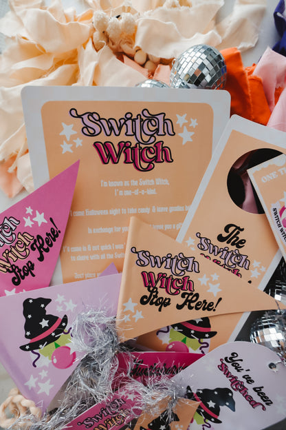 Switch Witch Printable Letter & Tags (Pink Set)