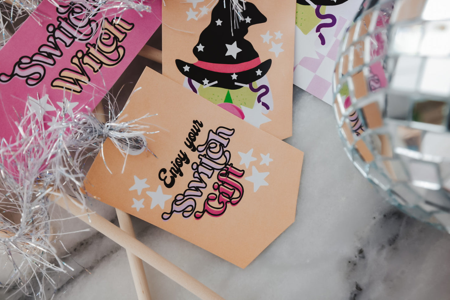 Switch Witch Printable Letter & Tags (Pink Set)