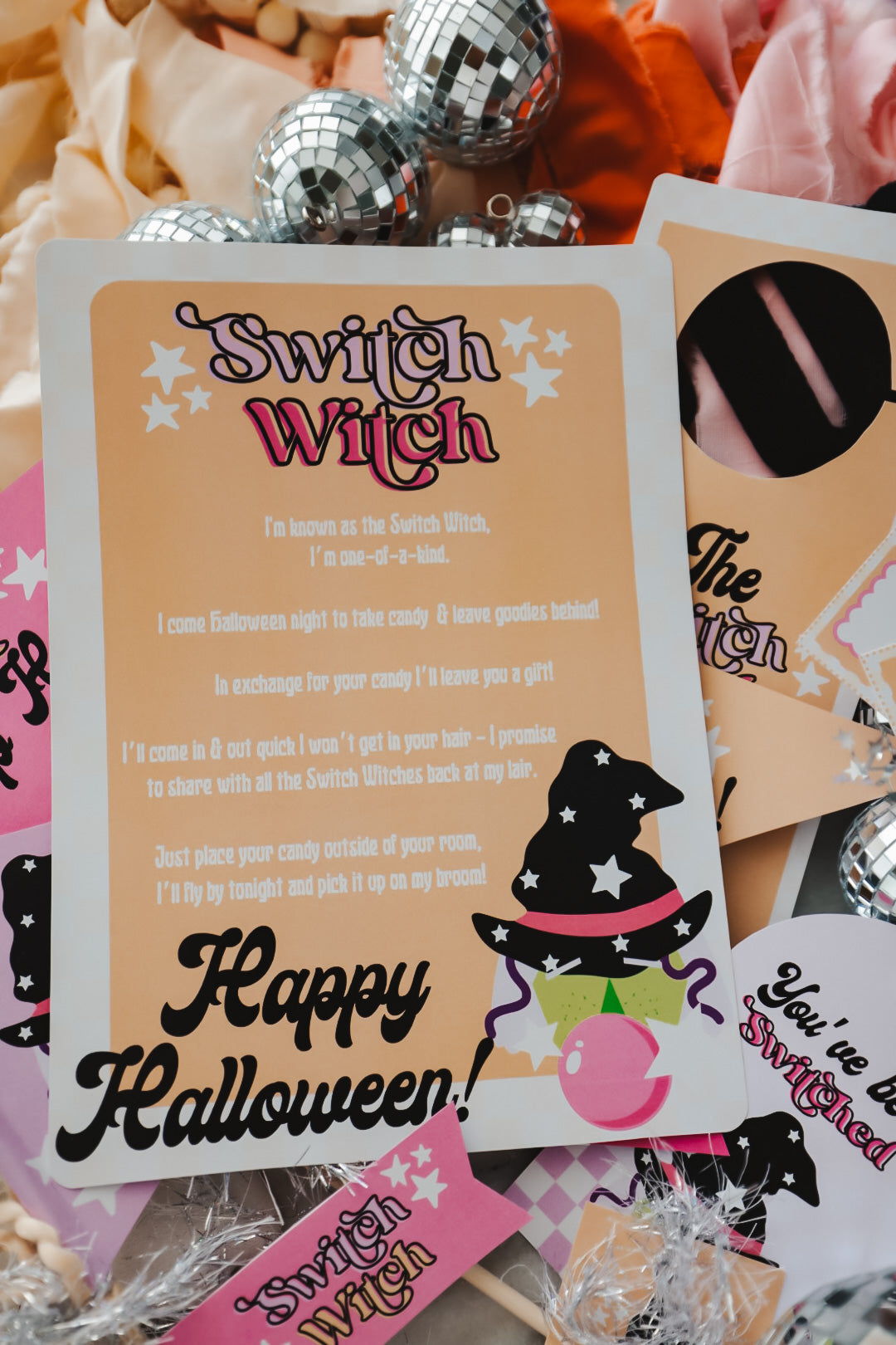 Switch Witch Printable Letter & Tags (Pink Set)