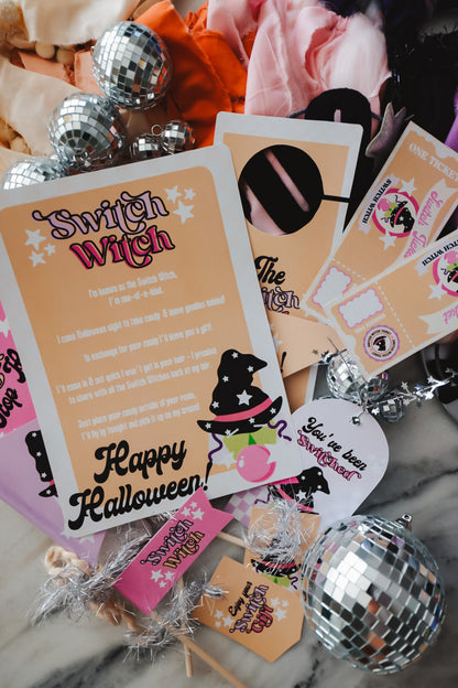 Switch Witch Printable Letter & Tags (Pink Set)