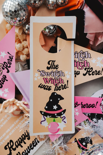 Switch Witch Printable Letter & Tags (Pink Set)