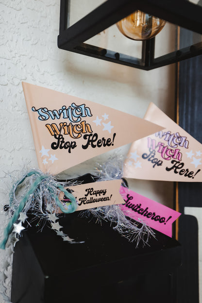 Switch Witch Printable Letter & Tags (Pink Set)