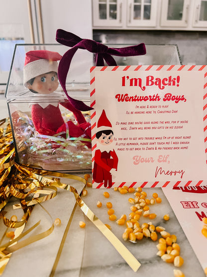 Red Elf Personalized Arrival Letter